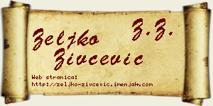 Željko Živčević vizit kartica